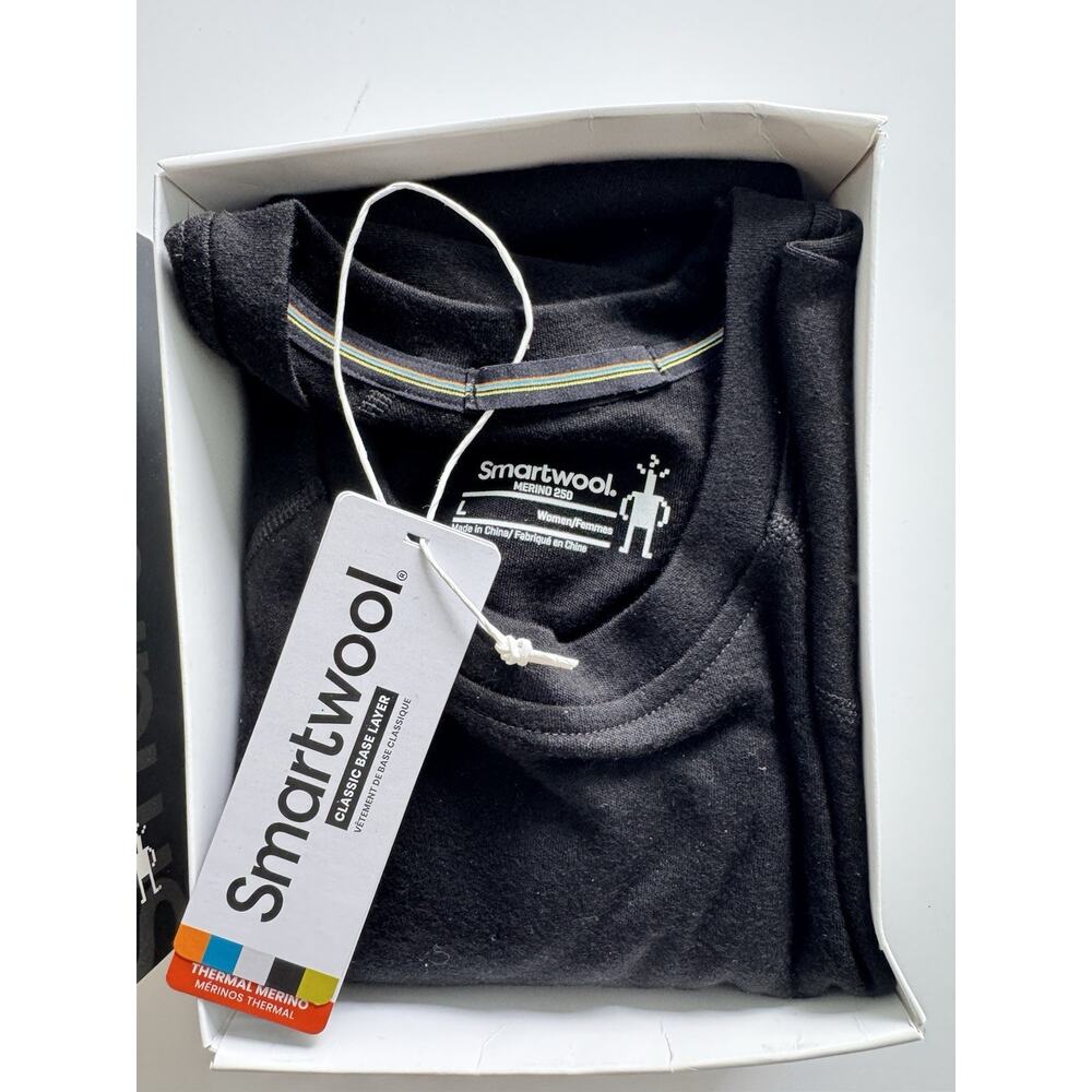 Smartwool Women‘s Merino 250 Base Layer Crew Large Black - Picture 2 of 5